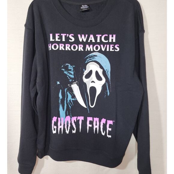 Ghost face black sweatshirt women's size Large - Picture 3 of 5